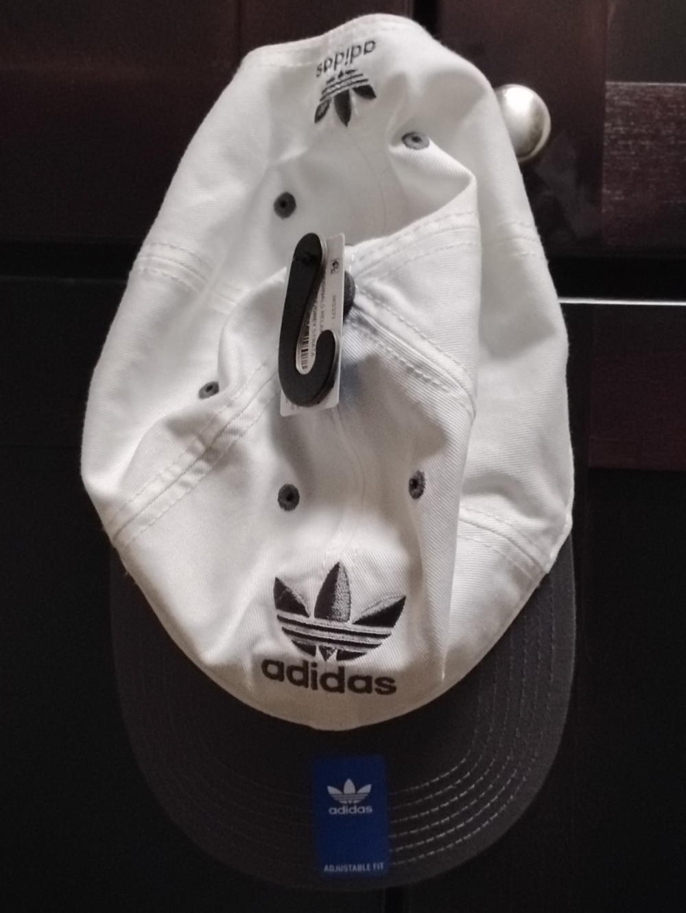 adidas White & Black Trefoil Baseball Cap